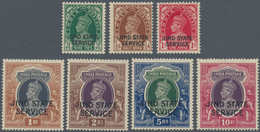 Indien - Konventionalstaaten: JIND - OFFICIAL STAMPS: 1937/40, India KGVI Definitives With Opt. 'JIN - Otros & Sin Clasificación