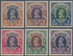 Indien - Konventionalstaaten: JIND: 1937/38, India KGVI Definitives With Opt. 'JIND STATE' Complete - Altri & Non Classificati