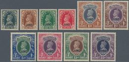 Indien - Konventionalstaaten: JIND: 1941, India KGVI Definitives With Opt. 'JIND' Complete Set Of Te - Sonstige & Ohne Zuordnung