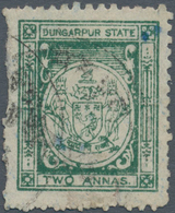 Indien - Feudalstaaten: DUNGARPUR: 1943, State Arms 2a. Deep Dull Green Perf. 11 Good To Fine Used B - Sonstige & Ohne Zuordnung