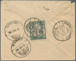 Indien - Feudalstaaten: JAIPUR 1940: Postal Stationery Envelope ½a. Blue Used REGISTERED From Todabh - Other & Unclassified