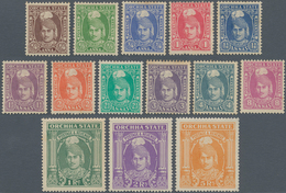 Indien - Feudalstaaten: ORCHHA: 1939, Maharaja Vir Singh II. Definitives Part Set Of 14 From ¼a. Bro - Andere & Zonder Classificatie