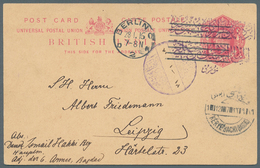 Irak: INDIEN-USED-ABROAD, IRAQ: 1916. British India Postal Stationery Card One Anna Carmine Written - Iraq