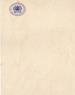 JAIPUR  State  Crested Letter Sheet  Privet Secretary To H.H. Maharajh  #  16890   D India  Inde  Indien Revenue Fiscaux - Jaipur