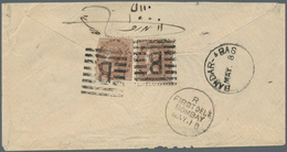 Iran - Besonderheiten: 1879. Envelope Addressed To Bombay Bearing India SG 59, La Brown (pair) Tied - Iran