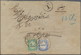 Iran - Besonderheiten: 1898. Envelope (faults) Addressed To Egypt Bearing India SG 85, ½ Anna Green - Iran