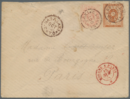 Japan: 1890. Envelope (stains) To France Bearing Koban Yvert 63, 2s Pale Rose And Yvert 81, 10s Brow - Andere & Zonder Classificatie