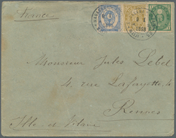 Japan: 1893. Envelope (small Faults) Addressed To France Bearing 'Koban' SG 113, 1s Green, SG 115, 5 - Other & Unclassified