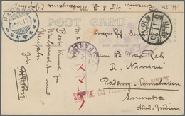 Japan: 1916. Propaganda Post Card Written From Dutch P.O.W. At Matsuyama Camp Addressed To Sumatra, - Other & Unclassified
