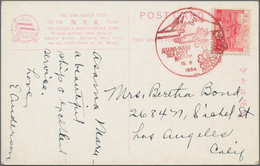 Japan: 1926, "ASAMA-MARU SEAPOST NIPPON" Landscape Postmarks On Commercial Usages To USA: Landscape - Other & Unclassified