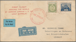 Japan: 1929, Zeppelin Round The World Flight, Cover To Ueberlingen/Germany, Franked Y5.10 Tied "TOKI - Other & Unclassified