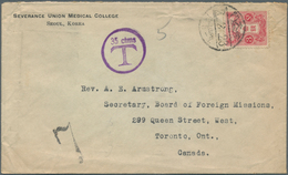 Japanische Post In Korea: 1915. Envelope Headed 'Severance Union Medical College, Seoul, Korea' Addr - Military Service Stamps