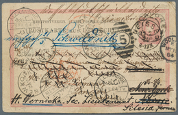 Japan - Besonderheiten: 1884, Round-the-world-card From "NEISSE 12 2 84" With Transits Of Alexandria - Other & Unclassified