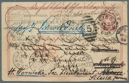 Japan - Besonderheiten: 1884, Round-the-world-card From "NEISSE 12 2 84" With Transits Of Alexandria - Otros & Sin Clasificación