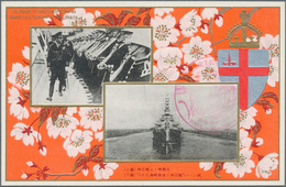 Japan - Besonderheiten: 1922, "Visit Of H.R.H. The Prince Of Wales To Japan", Three Embossed Multico - Other & Unclassified