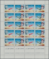 Katar / Qatar: 1966. NOT-ISSUED Miniature Sheet "Soviet Cosmonauts And Space Vehicles" Containing 10 - Qatar