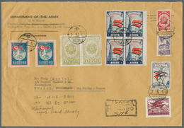 Korea-Nord: 1955. Registered Air Mail Envelope Headed 'Department Of The Army / Neutral Nations Supe - Corea Del Nord