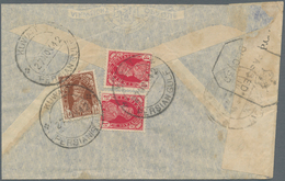 Kuwait: 1942. Air Mail Envelope Addressed To India Bearing India SG 248, ½a Brown And SG 150, 1a Car - Koeweit