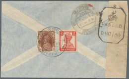 Kuwait: 1943. Air Mail Envelope Addressed To India Bearing India SG 248, ½a Brown And SG 270, 2a Ver - Koeweit