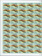 Kuwait: 1979. World Telecommunications Day. Set Of 2 Values In IMPERFORATE Part Sheets Of 50 And 49 - Koeweit