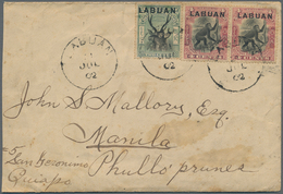 Labuan: 1902 Cover From Labuan To Manila, PHILIPPINES In 1902, Franked By 1900 2c. Black & Green And - Otros & Sin Clasificación