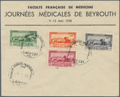 Libanon: 1938-49, Two FDC, Medicine Congress 1938 And UPU 1949, A Fine And Attractive Pair - Liban