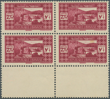 Libanon: 1939, Definitives "BEIT-EDDINE", 7.50pi. Carmine With Re-entry, Most Clearly Seen In The Bo - Lebanon