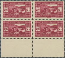 Libanon: 1939, Definitives "BEIT-EDDINE", 7.50pi. Carmine With Re-entry, Most Clearly Seen In The Bo - Libano