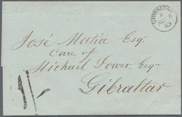 Macau: 1863, Stamp-less Envelope Written From Macau Dated '12th June 1863' Addressed To 'Jose Matia, - Autres & Non Classés