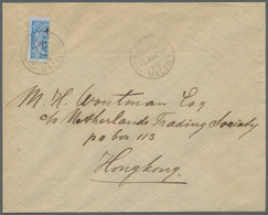 Macau: 1910, 6A./200 R. Bisect Tied "MACAU 25 AGO 10" To Cover To Hong Kong W. Same Day Arrival On R - Altri & Non Classificati