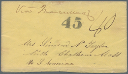 Malaiische Staaten - Straits Settlements: 1858. Stamp-less Envelope Addressed To The United States C - Straits Settlements