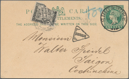 Malaiische Staaten - Straits Settlements: 1897. Straits Settlements Postal Stationery Card 'one Cent - Straits Settlements