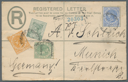 Malaiische Staaten - Straits Settlements: 1899, 5 C. Registered Stationery Envelope Uprated With 4 D - Straits Settlements