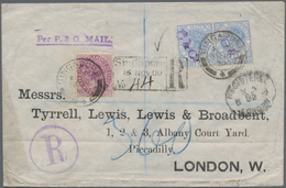 Malaiische Staaten - Straits Settlements: 1900. Registered Envelope (creased) Addressed London Beari - Straits Settlements