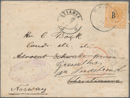 Malaiische Staaten - Straits Settlements - Post In Bangkok: 1884 Desination NORWAY: Cover From Mölle - Straits Settlements