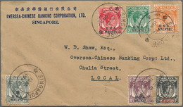 Malaiische Staaten - Britische Militärverwaltung: 1945 Two Singapore Local Covers Each Franked By 1c - Malaya (British Military Administration)