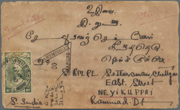 Malaiische Staaten - Kelantan: 1940, Four Covers From Kota Bharu To Neyikuppai, India Franked By Sul - Kelantan