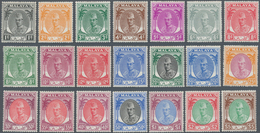 Malaiische Staaten - Kelantan: 1951/1955, Sultan Ibrahim Definitives Complete Set Of 21, Mint Lightl - Kelantan