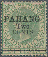 Malaiische Staaten - Pahang: 1891 2c. On 24c. Green, Ovpt. Type 8, Unused Without Gum, Fine. (SG £12 - Pahang
