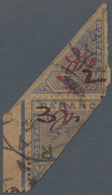 Malaiische Staaten - Pahang: 1897 Provisionals "2" On Diag. Bisected 5c. (lower Half) In Se-tenant P - Pahang