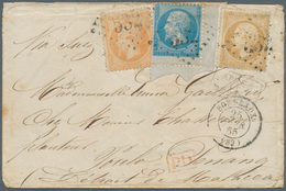 Malaiische Staaten - Penang: 1865. Envelope Addressed To Poulo Penang, Malacca Bearing French Napole - Penang