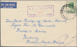 Malaiische Staaten - Sarawak: 1954. Air Mail Envelope Addressed To Kuching, Sarawak Bearing Australi - Other & Unclassified
