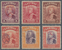 Malaiische Staaten - Sarawak: 1942 Jap. Occ. Receipt Stamps: Six Sir Charles Vyner Brooks Postage & - Other & Unclassified