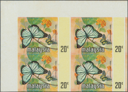 Malaysia: 1971, Butterflies Set Of Seven For The Different Malayan States With BLACK OMITTED (countr - Malesia (1964-...)