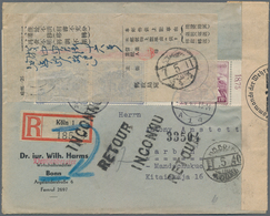 Mandschuko (Manchuko): Incoming Mail, 1940, Germany: AR-registered Cover From Lawyer "KÖLN 24.4.40" - 1932-45 Manchuria (Manchukuo)