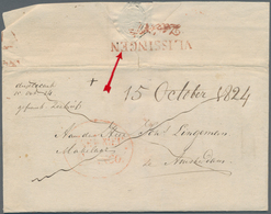 Niederländisch-Indien: 1824. Stamp-less Envelope Written From Magelang Dated '15th Oct 1824' Address - Indes Néerlandaises