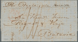 Niederländisch-Indien: 1863, Letter With Full Content With Red AMSTERDAM Cds Sent "Per Mail Via Mars - Netherlands Indies