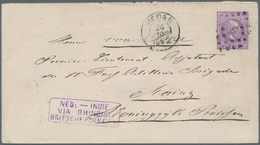 Niederländisch-Indien: 1882. Netherlands Lndies Postal Stationery Envelope '25 Cents' Violet Cancell - Netherlands Indies