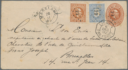 Niederländisch-Indien: 1892. Netherlands Indies Postal Stationery Envelope 10c Brown Upgraded (small - Indie Olandesi