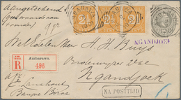 Niederländisch-Indien: 1901. Registered Netherlands Indies Postal Stationery Envelope 12½c Grey Upgr - Niederländisch-Indien